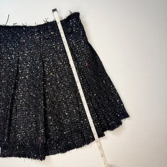 Aqua Wicked Tweed Asymmetric Pleated Skirt Women’s Medium Dark Academia Broadway - Picture 7 of 16